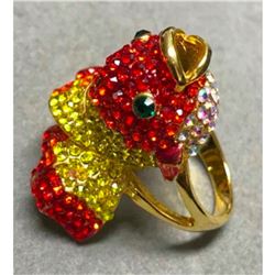 Swarovski Crystal Bubble Fish Ring