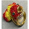 Image 2 : Swarovski Crystal Bubble Fish Ring