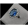 Image 2 : Princess Diana-Style Blue Crystal Princess Ring