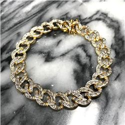 18kt Gold Plated Diamond Chip Bracelet