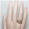 Image 5 : Estate 10kt Gold & Diamond Cluster Cocktail Ring