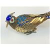 Image 3 : Chinese Sterling Silver Filigree Enameled & Jeweled Bird of Paradise Figure