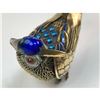 Image 5 : Chinese Sterling Silver Filigree Enameled & Jeweled Bird of Paradise Figure