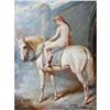 Image 2 : Oil on Board Painting, Lady Godiva, Nude on Horseback