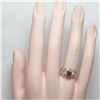 Image 4 : 1.10ct Oval Red Ruby & Diamond 14K Gold Estate Ring