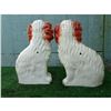Image 2 : Superb Matched Pair, Mid 19thc Staffordshire Russet Red & White Seated Spaniel Dogs