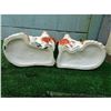 Image 3 : Superb Matched Pair, Mid 19thc Staffordshire Russet Red & White Seated Spaniel Dogs