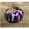 Image 1 : Swarovski Crystal Purple Animal Print Ring