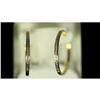 Image 3 : Diamond & Yellow Gold Plated Hoop Style Earrings
