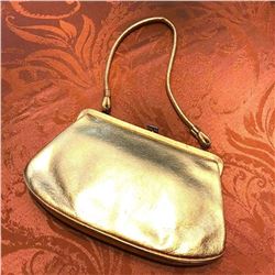 Original Mid Century Palizzio New York Gold Lame Evening Pocketbook Purse