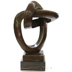 Geometric Abstraction, Abstract Bronze Sculpture
