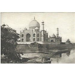 Vintage c1920’s Half-tone Print, #1915 Taj-Mahal, Acra, India.