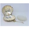 Image 3 : Vintage Clam Shell Shaped Silver-plate Caviar Dish & Spoon