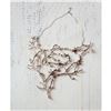 Image 3 : Silver Metal Twig Spanish Moss Statement Necklace