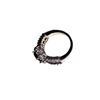 Image 2 : 4ct Lab-created Black Sapphire Silver Plated Cocktail Ring