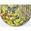 Image 3 : Mid-Century Modern Signed Enamel Tile Plate, Bust of a Woman