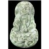 Image 1 : Carved Stone Quan Yin Goddess Pendant