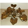 Image 1 : Vintage Wrought Iron Leaf Motif Centerpiece Candelabra