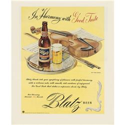 1945 Blatz Beer, Violin Symphony, Advertisement