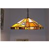 Image 3 : Mission-style Stained Art Glass Hanging Pendant Light