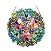 Image 1 : Victorian Tiffany-style Round Stained Glass Window Panel