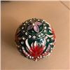 Image 4 : Russian Art Deco Style Amaryllis Flower Trinket Jewel Box Egg