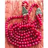 Image 3 : Natural Ruby Gemstone Beads Triple Stand Necklace