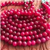 Image 4 : Natural Ruby Gemstone Beads Triple Stand Necklace
