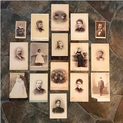 Grouping of 19th Century Cabinet Cards, Photos of Victorian Women, Men & Children