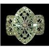 Image 1 : Art Deco Style Sterling & Diamond Ring
