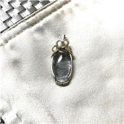 Super Seven Crystal Cabochon Sterling Silver Pendant