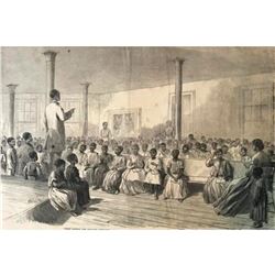 19thc Engraving, Zion School for Colored Children, Charleston, South Carolina