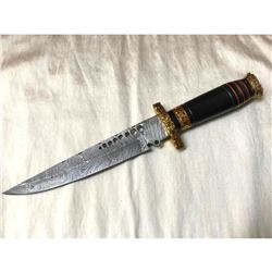 Custom Damascus Steel Hunter Tracker Knife
