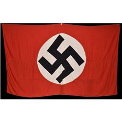 Original WWII Large Nazi Germany Swastika Flag Banner