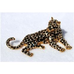 Swarovski Crystal Enameled Leopard Jewel Trinket Box
