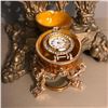 Image 2 : Russian Faberge-Style Golden Enamel Third Imperial Trinket, Jewel Box, Egg with Clock