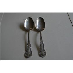 Two sterling silver spoons