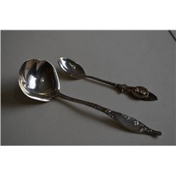 Two sterling silver spoons