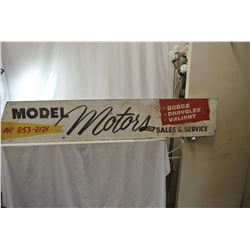Model Motor Sales Used Car Business Sign