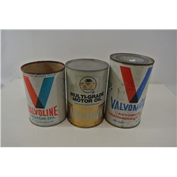 Valvoline and Mohawk cans