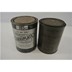 White Petrolatum and Lubriplate Cans