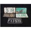 Image 1 : NO RESERVE VINTAGE RARE SET OF 5 SASKATCHEWAN LICENSE PLATE INCLUDING GOLDEN JUBILEE 1955