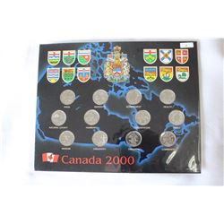 Canada Twenty-five Cent Coins (12)