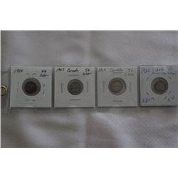 Canada Five Cent Coins (4)