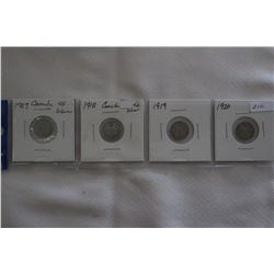 Canada Five Cent Coins (4)