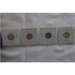 Canada Ten Cent Coins (4)