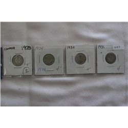 Canada Ten Cent Coins (4)