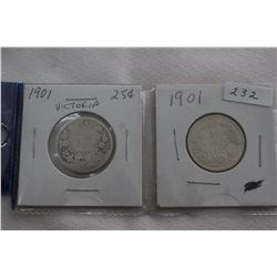 Canada Twenty-five Cent Coins (2)