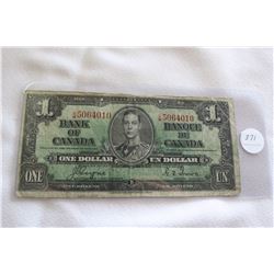 Bank of Canada One Dollar Bill (1)