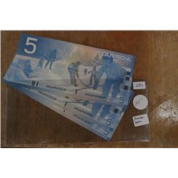 Canada Five Dollar Bills (3)